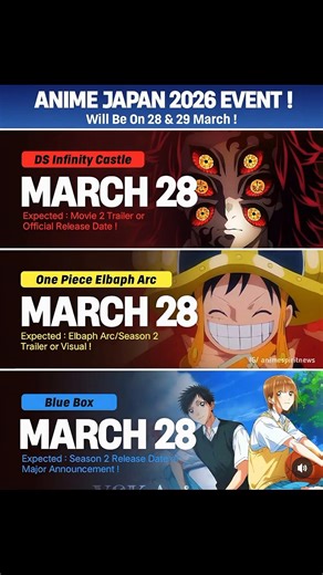 Anime News March 28–29 | Biggest Anime Announcements & Events