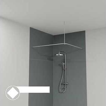 Montage Duschvorhangstange L-Form Edelstahl - PHOS Design
