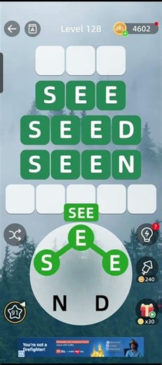 see,seed,seen word