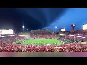 Shelf Cloud over Texas Tech Jones AT&T Stadium