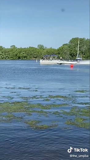 The wind hits a little different going 102mph with a hydrostream. #boatfail #mercuryracing #fastboat #dragboat #boatrace #highperformanceboating