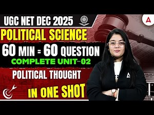 UGC NET Political Science Unit 2 | UGC NET Political Thoughts In One Shot By Jaya Ma'am