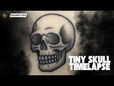 Tiny Skull Tattoo Timelapse | Full Follow Along Available