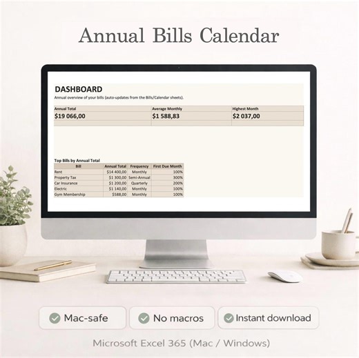 Subscription Tracker Spreadsheet | Excel Subscription Manager | Renewals & Monthly Total | No Macros | Instant Download - Etsy