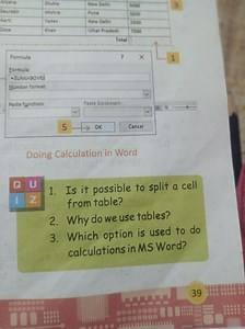 Is it possible to split a cell from table?Why do we use tables... | Filo