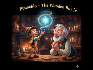 🌟 The Magical Story of Pinocchio | The Wooden Boy Who Dreamed to Be Real | Fairy Tale for Kids