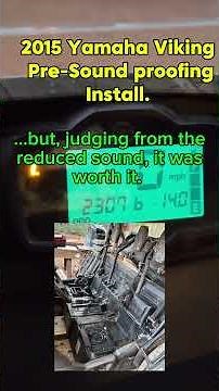 Yamaha Viking sound proofing material install. Before and after. Make it quieter!