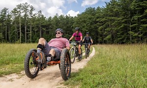 86K views · 124 reactions | When spinal cord surgery left Scott Shepard unable to ride, adaptive mountain biking allowed him to share NC’s trails with his son. #adaptive #adaptiveathlete #MakeItYourNature #visitnc | Matador Network | Facebook