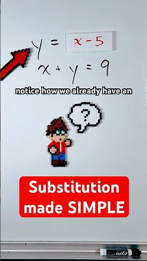 If you notice this, solving a linear system is EASY (substitution example) #shorts