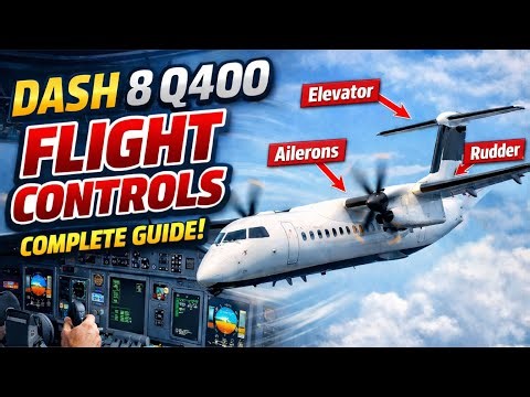 Dash8 Q400 Flight Controls Explained! Elevators, Rudder, Ailerons, Trim, Stall Protection, Flaps CBT