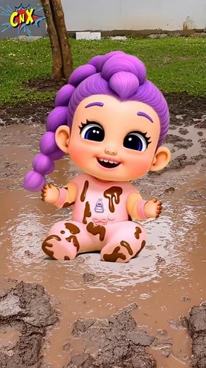 BATHING IN BABY RUMI KPOP DEMON HUNTER PART 1 ! PLAYING IN THE MUD