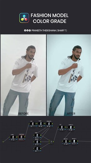 Fashion Model Color Garde | Before & After🎨 #colorgrading #davinciresolve #videoediting #videoeditor