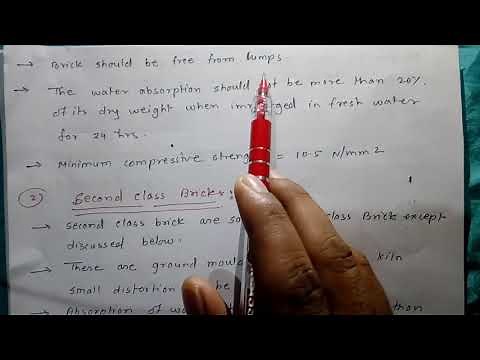 (BM-09) Bricks , classification of bricks in Hindi