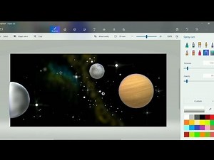 How to make a solar system scenery in paint 3D | Yashika Chhikara
