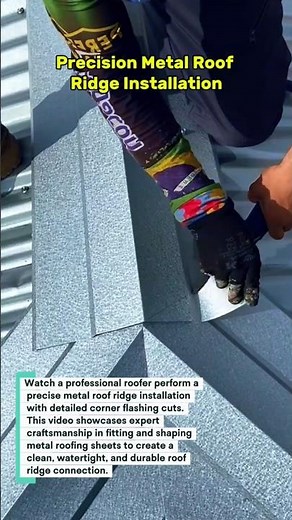 Precision Metal Roof Ridge Installation | Perfect Corner Flashing Technique