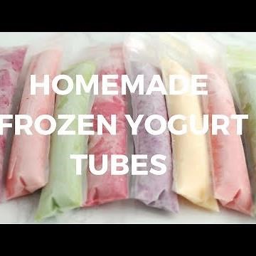 Homemade Frozen Yogurt Tubes