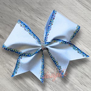 Glitter and Rhinestone Sublimated Cheer Bow, Ombre Edge Design - You Choose Your Color, Made to Order Custom Team Bow - Etsy
