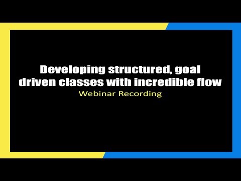 Structuring Goal Driven Classes with incredible flow!