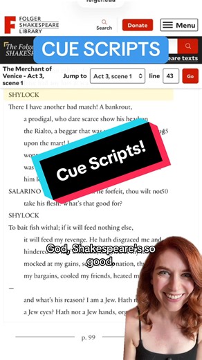 Google “cue script generator” to create your own cue scripts for your actors and students! Exploring the mechanics and nuance of cue scripts in the Elizabethan theater #shakespeare #merchantofvenice #cuescripts
