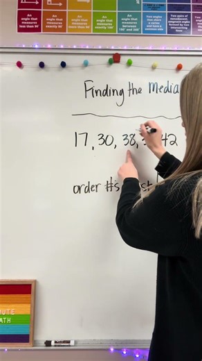 Minute Math: median #maths #tutor #mathteacher #homeworkhelp