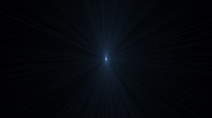 A brilliant astronomical object glowing in the electric blue midnight sky