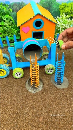 😱 Real Working Mini Construction Machine 🚜 | DIY Mini Builder in Action #shorts