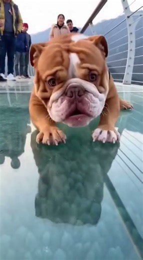 His Paws “Crack” the Glass—Dog Loses It