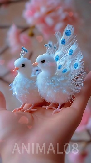 Beautiful Rare White Peacock Couple