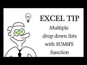 Excel - Multiple drop down lists and SUMIFS function