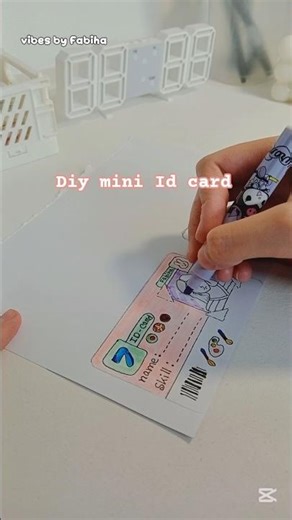 Make my own mini I'd card! 🫶🏻Easy craft#hamdmade #idcards #diy #fyp