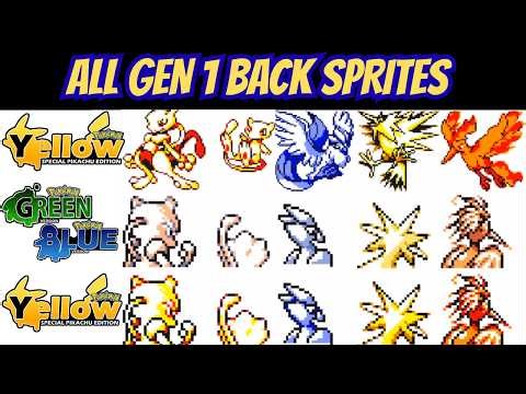 ALL Gen 1 Back Sprites EXPLAINED 👀🔥 (Red, Blue & Yellow)