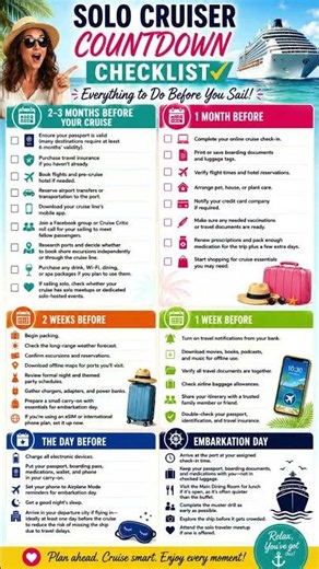 The Ultimate Solo Cruiser Countdown Checklist...Week-by-Week Countdown...