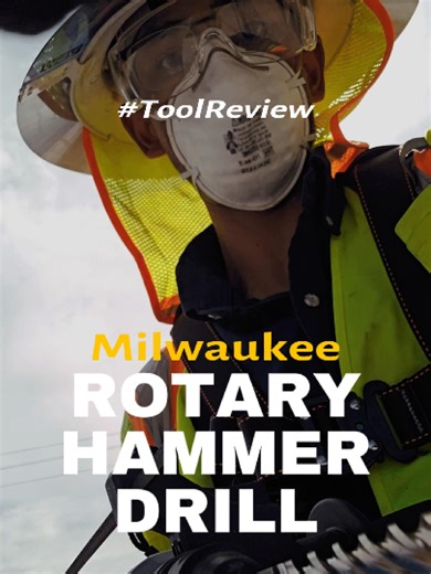 Rotary Hammer Review | Link in bio! I use this @milwaukeetool Hammer Drill to get through this concrete pole! Coolest feature is either the AVS or the jackhammer function! #bluecollar #electriciantools #toolsofthetrade #milwaukee