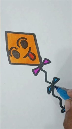 How to draw a kite #drawing #art #painting #easydrawing