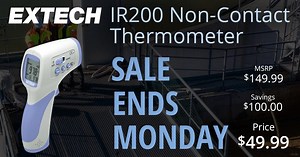 SALE ENDS MONDAY. Extech's IR200 non-contact forehead infrared thermometer is designed for screening individuals for elevated skin temperature. https://www.galco.com/buy/Extech-Instruments/IR200?utm_source=facebook&utm_campaign=facebook | Galco | Facebook