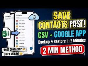 How to Save & Import Contacts via Google Contacts App and CSV File | Full Tutorial