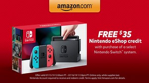 665K views · 566 reactions | Get $35 free Nintendo eShop credit with purchase of a select Nintendo Switch system. 7/15 - 7/16. | Nintendo Switch | Facebook