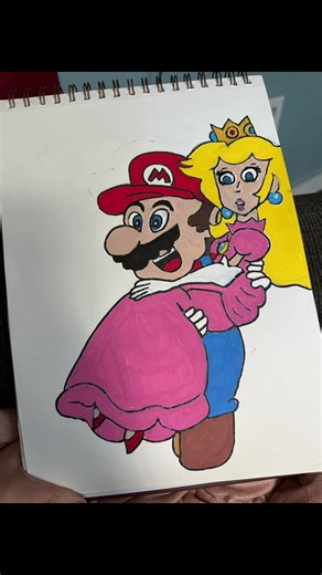 Super Mario drawing.