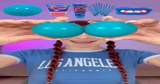 ASMR Blue Gummy Balls, Sour Candy Gel, Lollipop #mukbang #asmr | Jose Payne