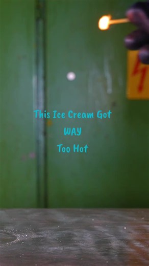 This Ice Cream Got WAY Too Hot 🍦🔥💥#slowmotion #porcelain #hydraulicpress