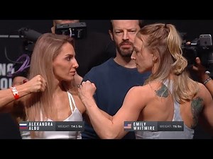 Alexandra Albu vs. Emily Whitmire - Weigh-in Face-Off - (UFC on ESPN: Ngannou vs. Velasquez) /r/WMMA