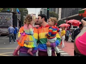 Gay Kiss Family Lgbt+ Pride parade Children