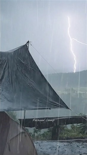 HEAVY RAIN & THUNDERSTORMS‼️Camping in Heavy Rain Sounds for Sleeping #campinginheavyrain