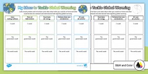 My Ideas to Tackle Climate Change Worksheet for 3rd-5th Grade