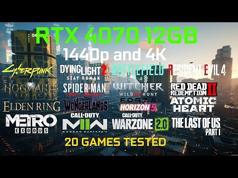 GeForce RTX 4070 - Test in 20 Games at 1440p and 4K | DLSS 3 FG | Ray Tracing | i7 10700F