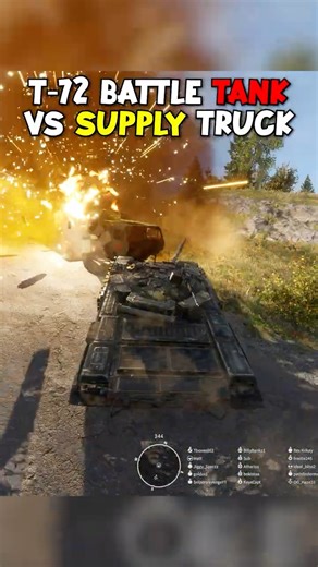 T-72 Tank vs Supply Truck 😭😂 #armareforger #gaming