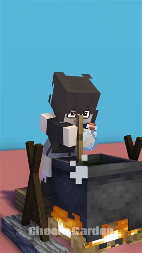 The Baby Potion Prank! 👶#cheems #minecraft #shorts
