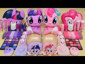 My Little Pony Purple vs Pink Slime Mixing Makeup,Parts Into Slime! Satisfying Slime Video ASMR