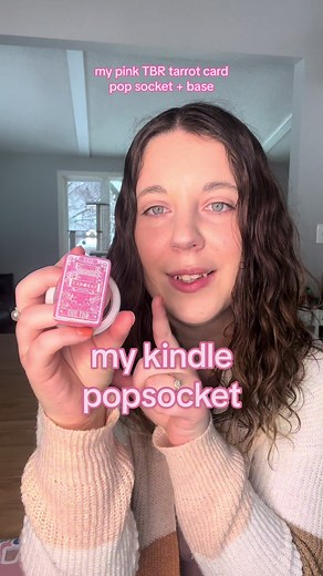 Pink TBR Tarot Card Popsocket for Kindle Accessory
