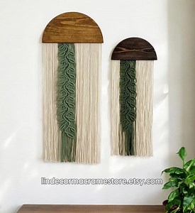 Macrame Leaf Vine Wall Hanging: Tropical Fiber Art Decor - Etsy